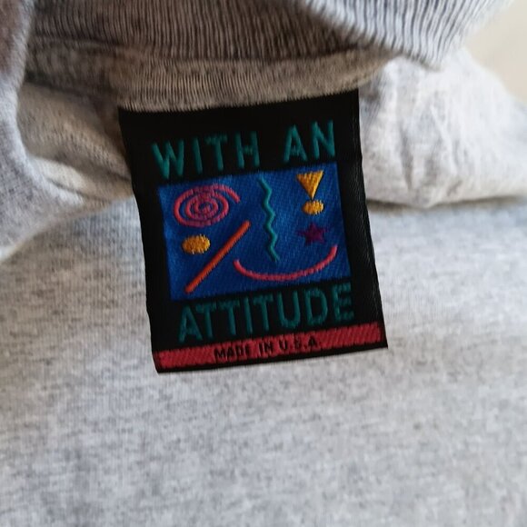 Vintage Tee XL 1980's Mens RETIRED JOKE SINGLE STITCH T-shirt WITH ATTITUDE  XL - Picture 5 of 5